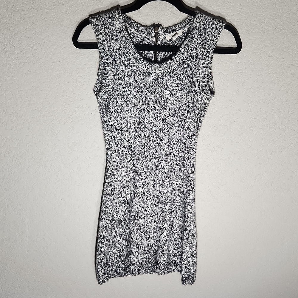 Silence + Noise Dress Womens Size S Knit Sweater Black White Cottagecore Baddie